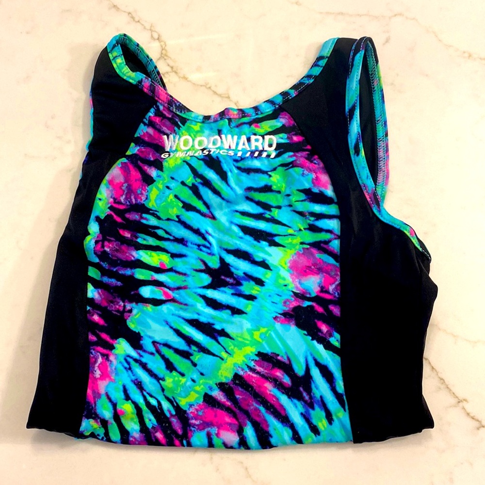 GK Elite Camp Woodward Tie Dye Leotard